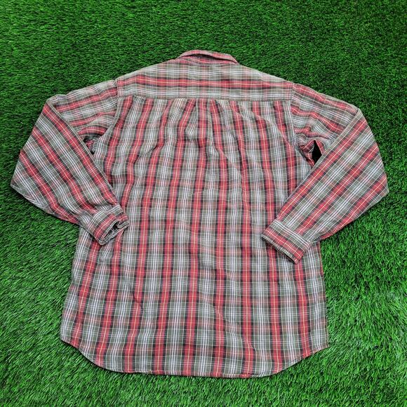 Vintage LL-Bean Flannel Shirt Medium 21x29 Baggy M-Tall - Picture 3 of 12